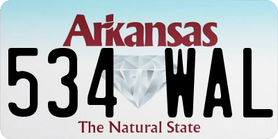 AR license plate 534WAL