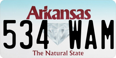 AR license plate 534WAM