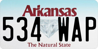 AR license plate 534WAP