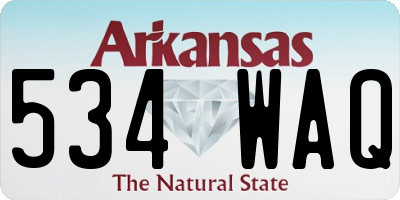 AR license plate 534WAQ