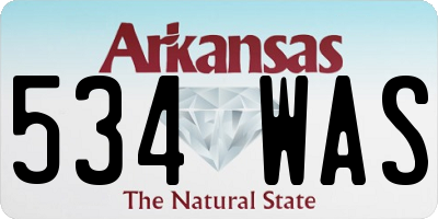 AR license plate 534WAS