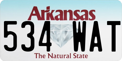 AR license plate 534WAT