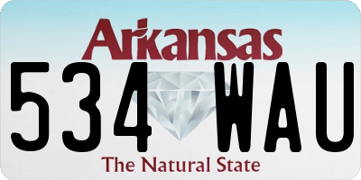 AR license plate 534WAU