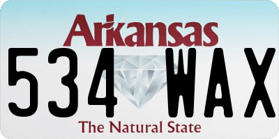 AR license plate 534WAX