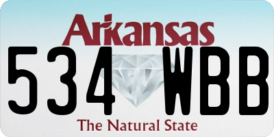 AR license plate 534WBB