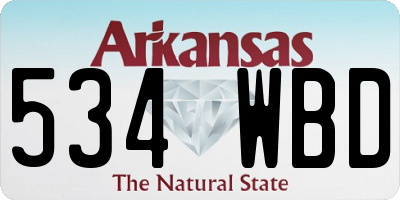 AR license plate 534WBD