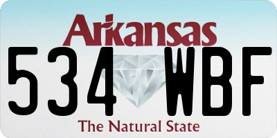 AR license plate 534WBF