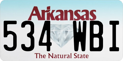 AR license plate 534WBI