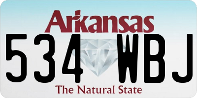 AR license plate 534WBJ
