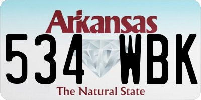 AR license plate 534WBK