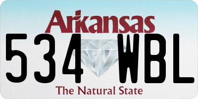 AR license plate 534WBL