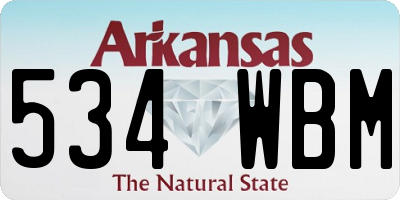 AR license plate 534WBM