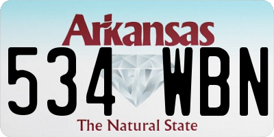 AR license plate 534WBN