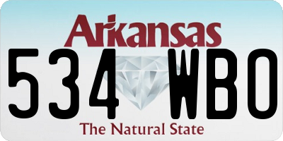 AR license plate 534WBO