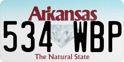 AR license plate 534WBP