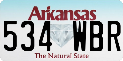 AR license plate 534WBR
