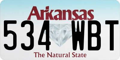 AR license plate 534WBT