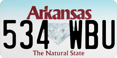 AR license plate 534WBU