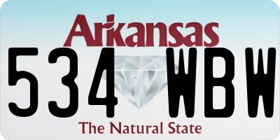 AR license plate 534WBW