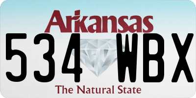 AR license plate 534WBX
