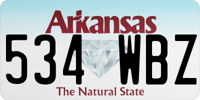 AR license plate 534WBZ