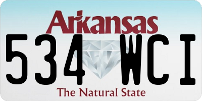 AR license plate 534WCI