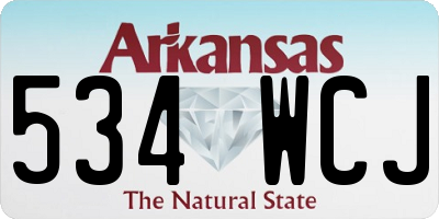 AR license plate 534WCJ