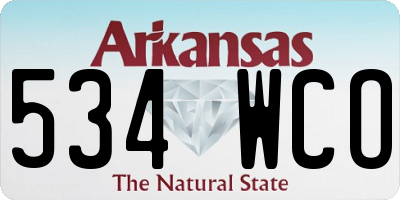 AR license plate 534WCO