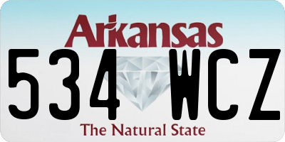 AR license plate 534WCZ