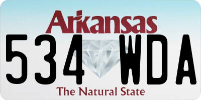 AR license plate 534WDA