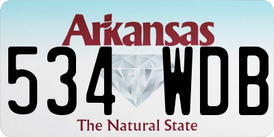 AR license plate 534WDB