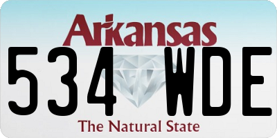 AR license plate 534WDE