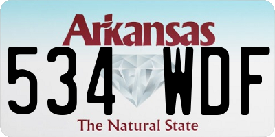 AR license plate 534WDF