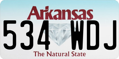 AR license plate 534WDJ