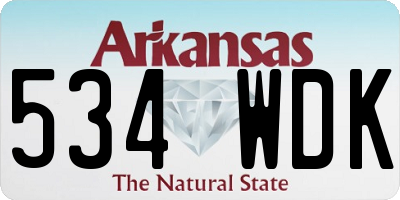 AR license plate 534WDK