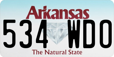 AR license plate 534WDO