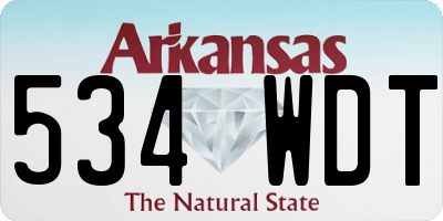 AR license plate 534WDT
