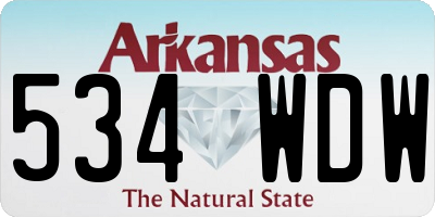 AR license plate 534WDW