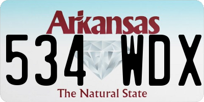 AR license plate 534WDX