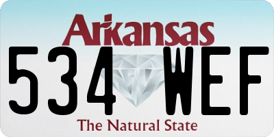 AR license plate 534WEF
