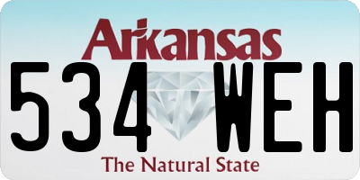 AR license plate 534WEH