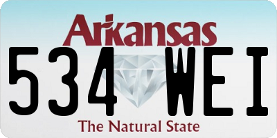 AR license plate 534WEI