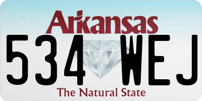AR license plate 534WEJ