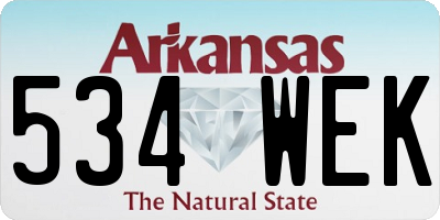 AR license plate 534WEK