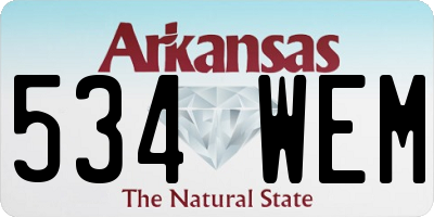 AR license plate 534WEM