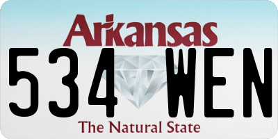 AR license plate 534WEN