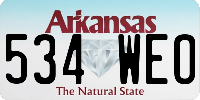 AR license plate 534WEO