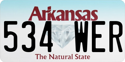 AR license plate 534WER