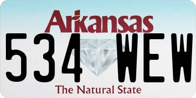 AR license plate 534WEW