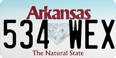 AR license plate 534WEX